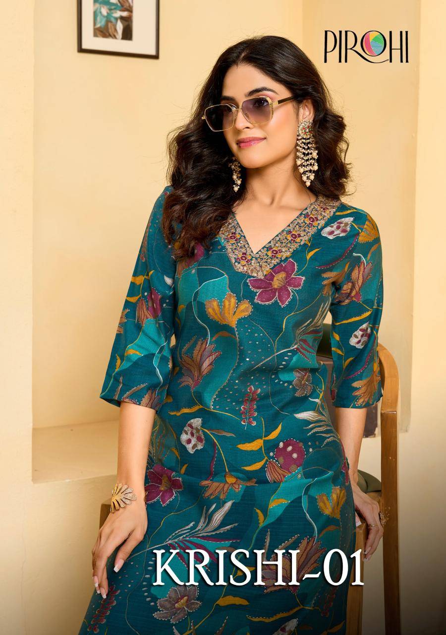 Pirohi krishi vol 1 coord set Latest Kurti designs for wholesale